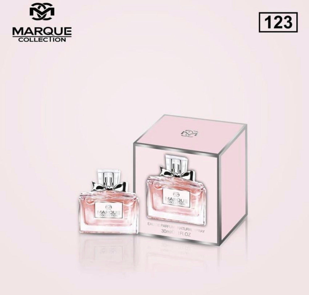 Marque Collection 123 original bottle and box; photograph shows 30ml packaging
