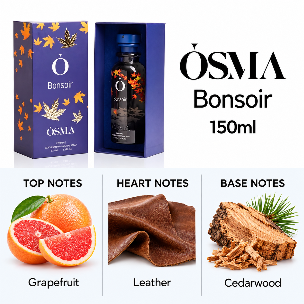 OSMA Bonsoir – 150ml — top, heart and base fragrance notes