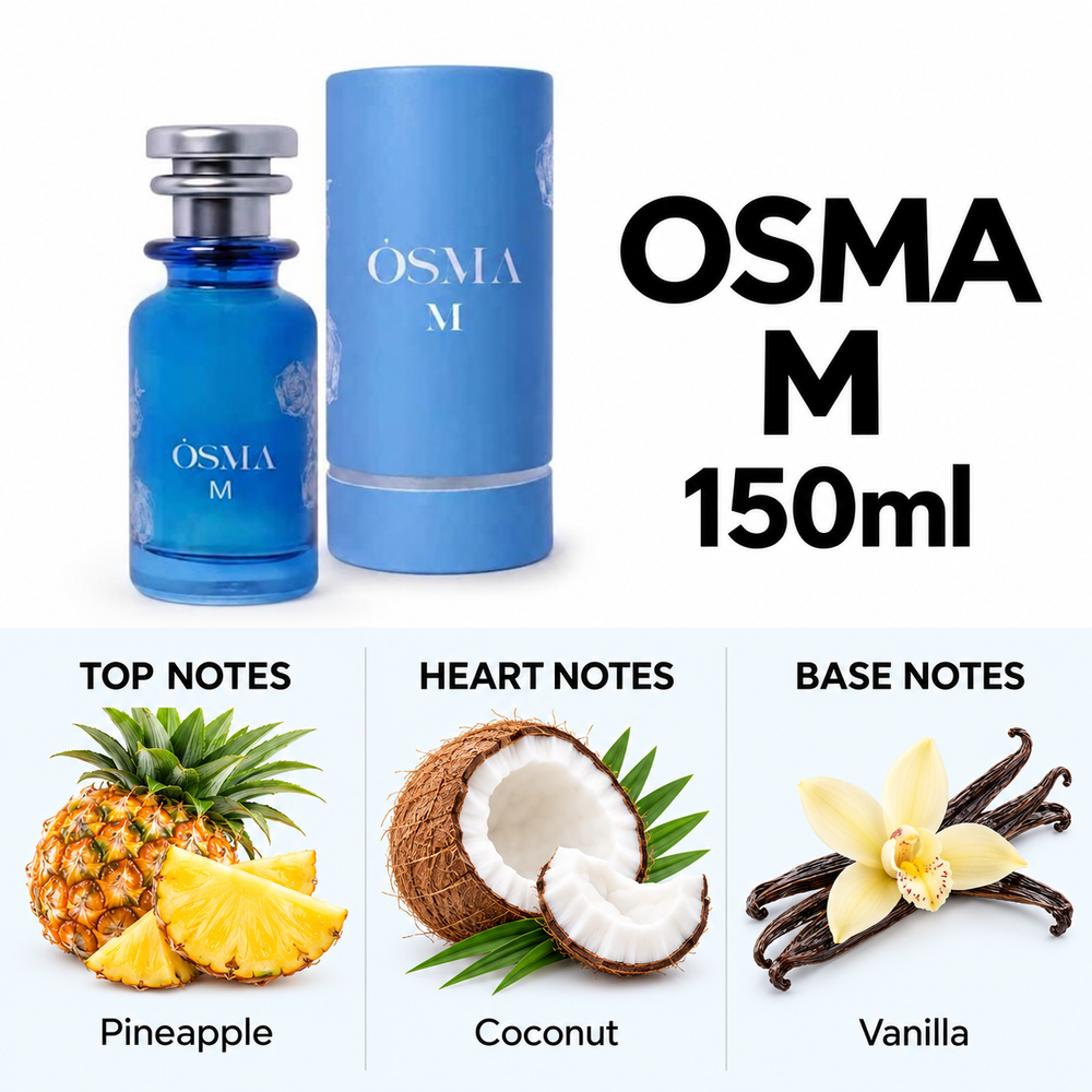 OSMA M – 150ml — top, heart and base fragrance notes