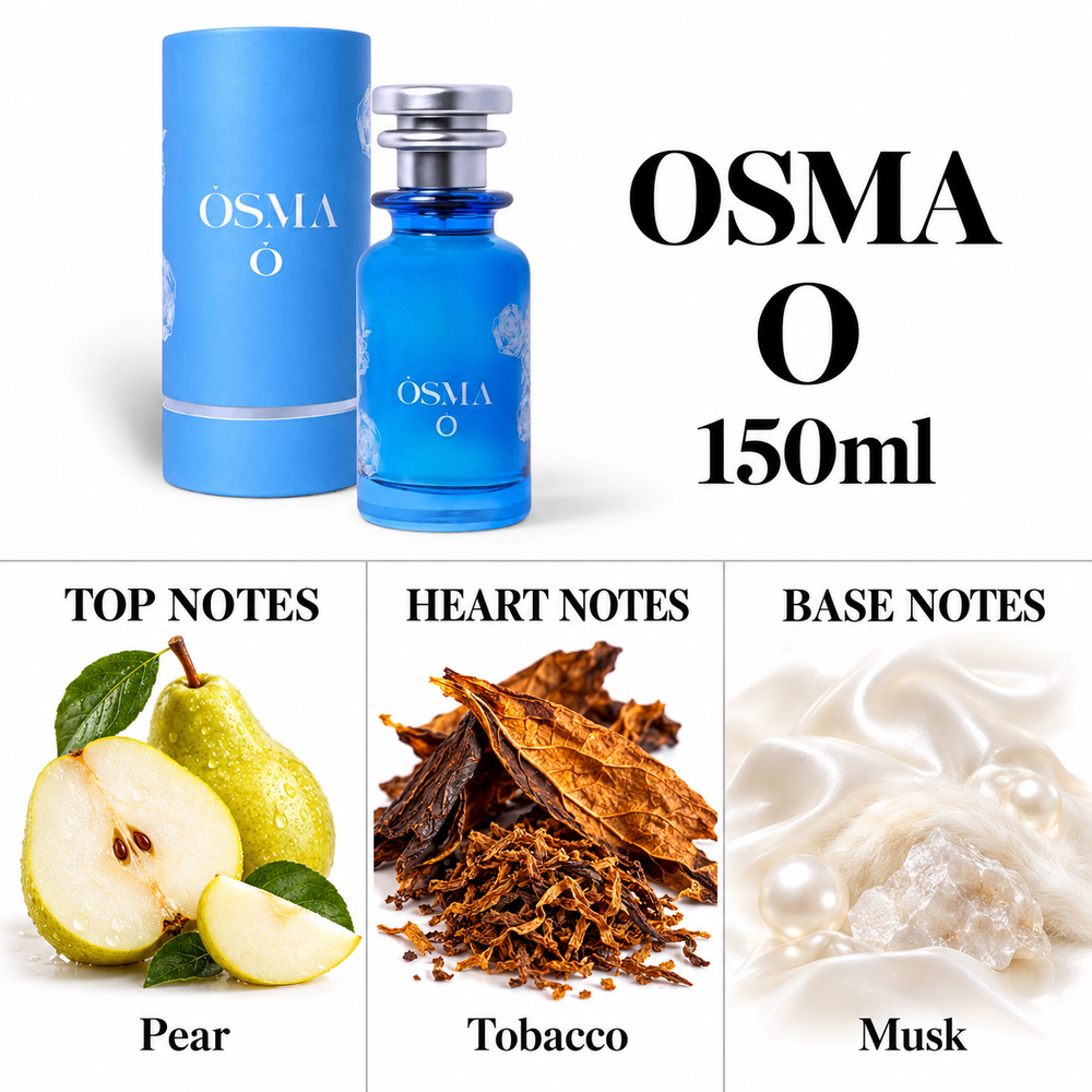 OSMA O – 150ml — top, heart and base fragrance notes