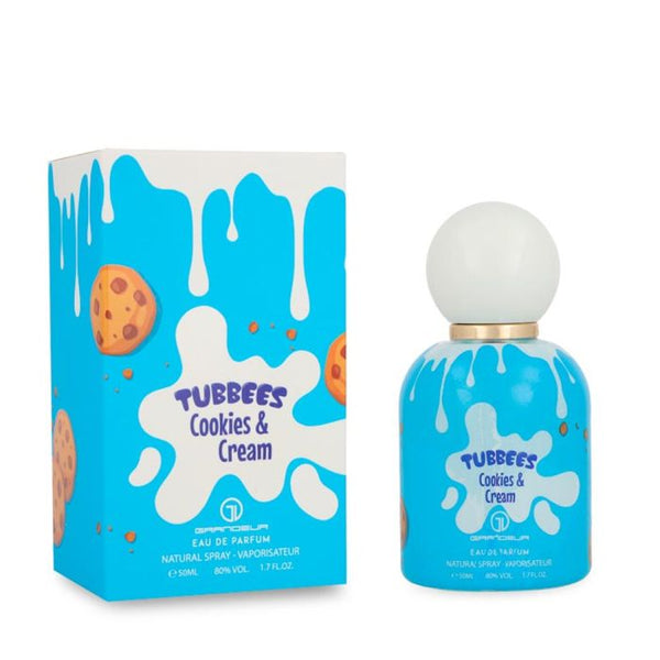 Tubbees Cookies & Cream bottle and matching packaging
